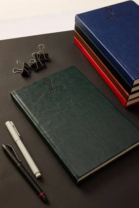 Kişiye Özel Haki Hediyelik 2026 Düz Sert Kapak Deri Ajanda