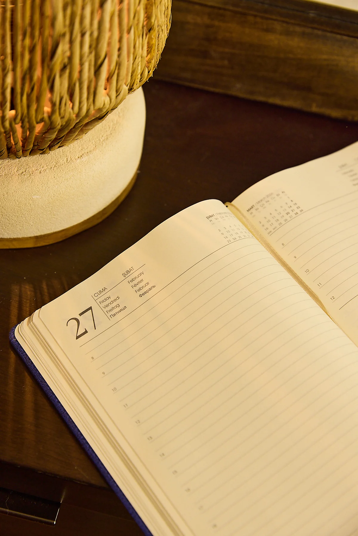 Kişiye Özel Lacivert 2026 Günlük Ajanda Vegan Deri Kanguru Düz Kurumsal Hediyelik - Görsel 2